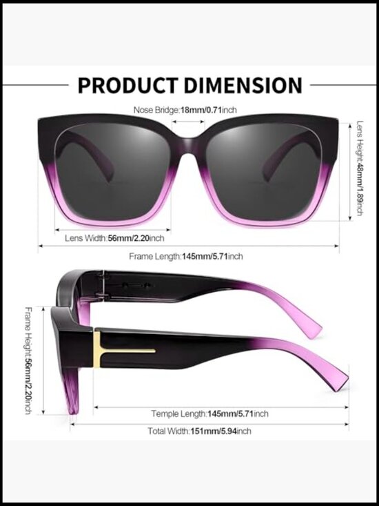 Polarized UV400 Over-the-Glasses Sunglasses with TR90 Frame main image 7